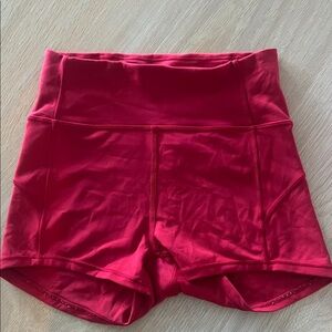 Lululemon Athletica Women's Vibrant Red Athletic Shorts